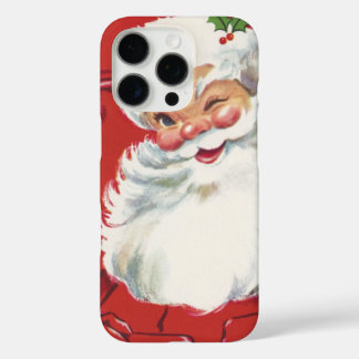 Vintage Christmas Santa Claus, Jolly and Winking iPhone 16 Pro Case