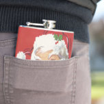 Vintage Christmas Santa Claus, Jolly and Winking Hip Flask<br><div class="desc">Vintage illustration Christmas holiday design featuring a happy,  jolly Santa Claus wearing a hat and winking as if he has a secret. Ho,  ho,  ho,  Merry Christmas!</div>