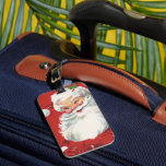 Vintage Christmas Santa Claus, Jolly and Winking Luggage Tag<br><div class="desc">Vintage illustration Christmas holiday design featuring a happy,  jolly Santa Claus wearing a hat and winking as if he has a secret. Ho,  ho,  ho,  Merry Christmas!</div>