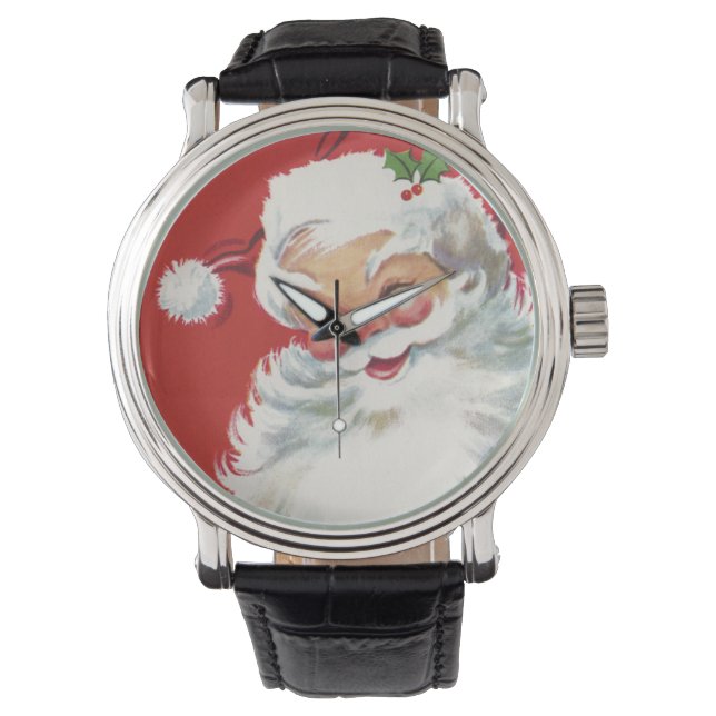 Vintage Christmas Santa Claus, Jolly and Winking Watch (Front)