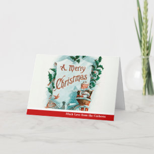 Vintage Christmas Santa Claus Merry Greeting Holiday Card