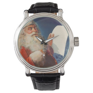 Vintage Christmas, Santa Claus Naughty Nice List Watch