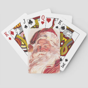 Vintage Christmas Santa Claus Playing Cards