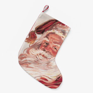 Vintage Christmas Santa Claus Small Christmas Stocking