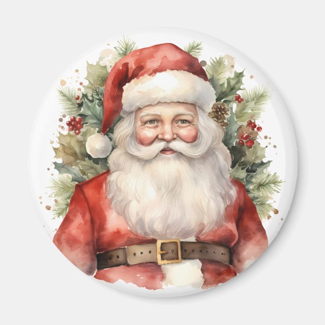 Vintage Christmas Santa Claus Smiling Magnet (Front)