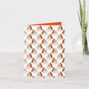 Vintage Christmas Santa Claus St. Nick Holiday Red Card