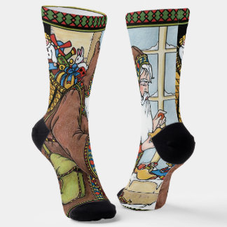 Vintage Christmas, Santa Claus Toys Clogs Shoes Socks