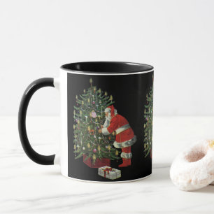 Vintage Christmas, Santa Claus with Presents Mug