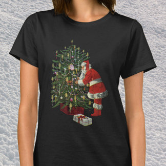 Vintage Christmas, Santa Claus with Presents T-Shirt