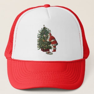 Vintage Christmas, Santa Claus with Presents Trucker Hat