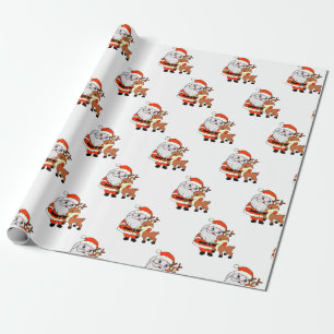 Vintage Christmas Santa Claus Wrapping Paper