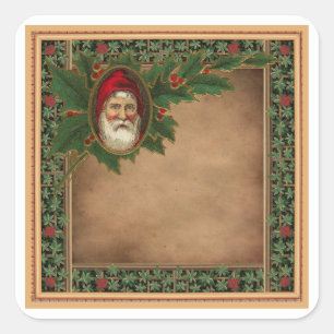 VINTAGE CHRISTMAS SANTA GIFT STICKERS 