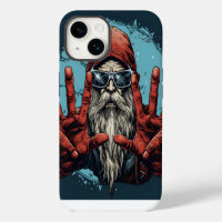 Vintage Christmas Santa Heavy Metal Rock and Roll