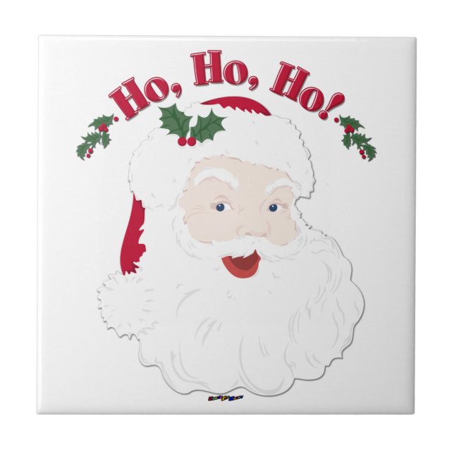 Vintage Christmas Santa Ho,Ho,Ho! Tile (Front)