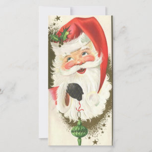 Vintage Christmas Santa Holiday Card
