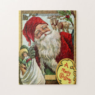 vintage Christmas Santa Holiday jigsaw puzzle