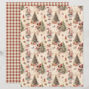 Vintage Christmas Scrapbook Paper