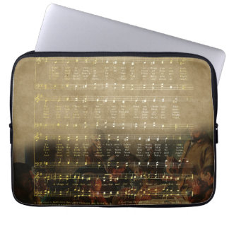 Vintage Christmas Sheet Music Wooden Keepsake Box Laptop Sleeve