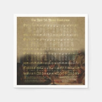 Vintage Christmas Sheet Music Wooden Keepsake Box