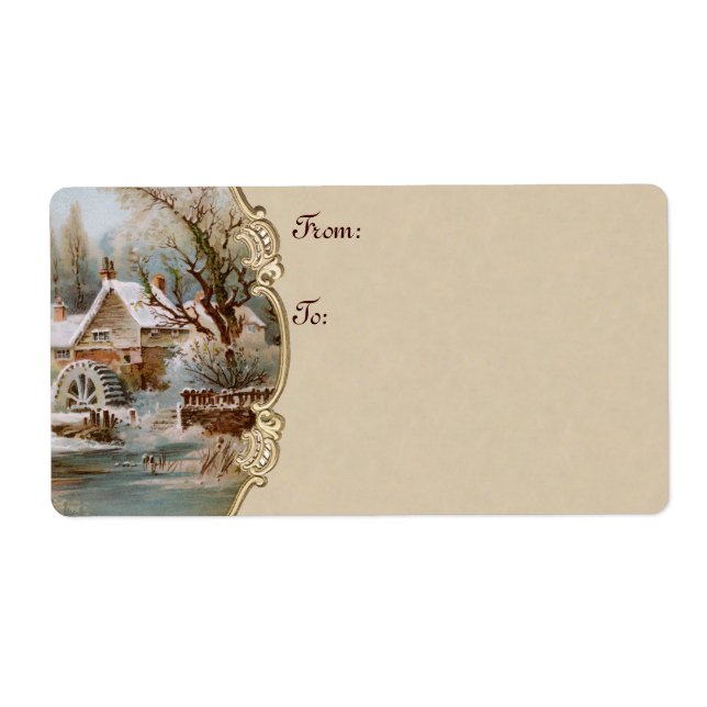 Vintage Christmas Shipping Labels (Front)