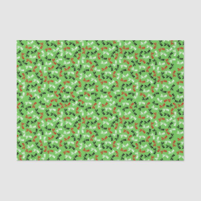 Vintage Christmas Shoppers Tissue Paper (Front)