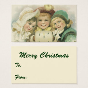Vintage Christmas Sisters, Victorian Children