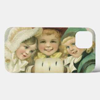 Vintage Christmas Sisters, Victorian Children iPhone 13 Case