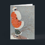 Vintage Christmas, Snow-buntings (1914) Holiday Card<br><div class="desc">Awesome Christmas Illustration Snow-buntings (1914) Will Hammell. Great vintage Christmas card.</div>