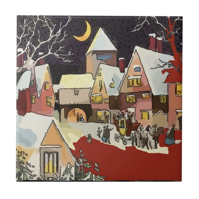 Vintage Christmas Snow Tiles (Front)