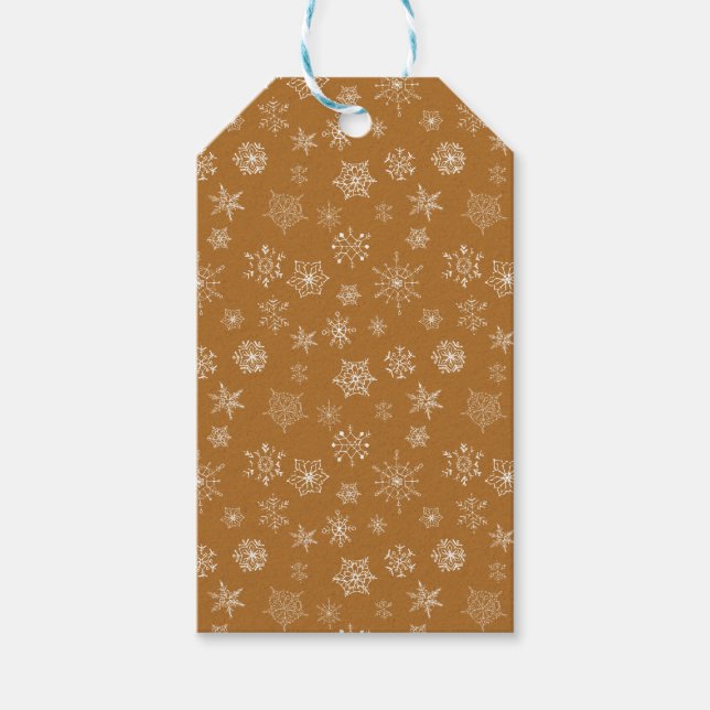 vintage christmas snowflakes gift tags (Front)
