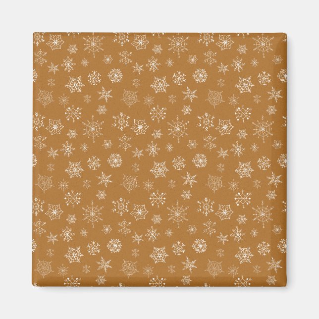 vintage christmas snowflakes magnet (Front)