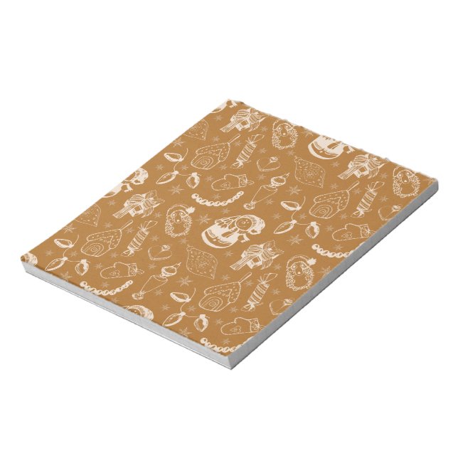 vintage christmas snowman hand drawn notepad (Rotated)