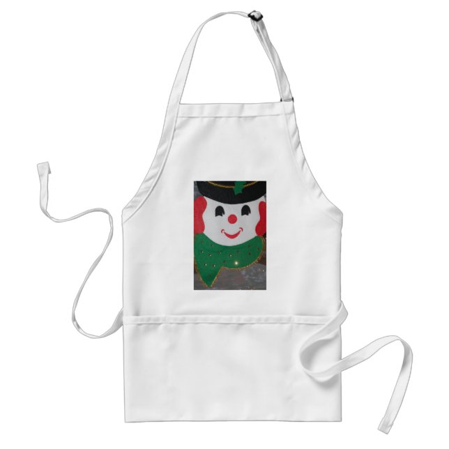 Vintage Christmas Snowman Standard Apron (Front)