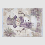 Vintage Christmas Snowman Tissue Paper<br><div class="desc">Vintage Christmas Snowman</div>