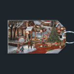 Vintage Christmas snowy landscape Gift Tags<br><div class="desc">Vintage Winter Christmas in a snowy landscape</div>