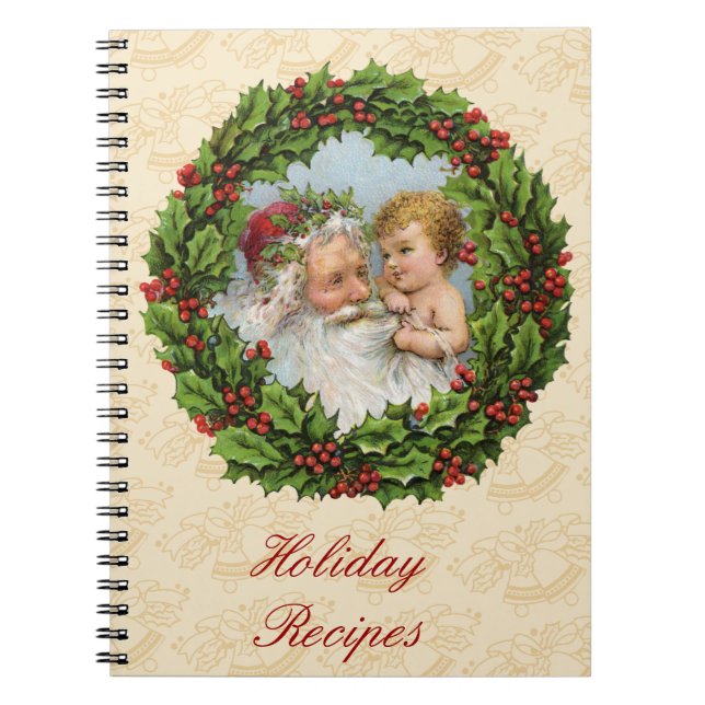 Vintage Christmas Spiral Notebook (Front)