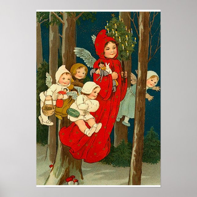 Vintage Christmas Spirits Poster (Front)