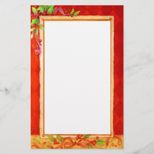 Vintage Christmas Stationery (Front)