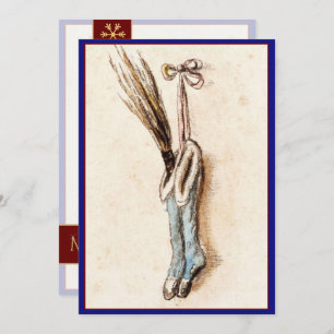 Vintage Christmas Stockings Customised Holiday Card