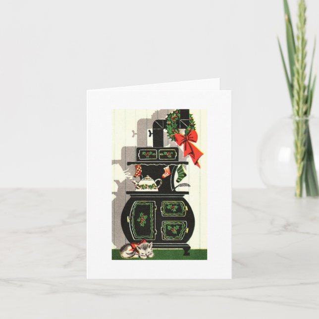 Vintage Christmas Stove Card (Front)