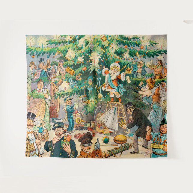 Vintage Christmas  Tapestry (Front (Horizontal))