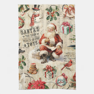 Vintage Christmas Tea Towel