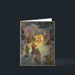 Vintage Christmas Thank You<br><div class="desc">Vintage illustration Christmas image featuring a nativity scene with the three wise men.</div>