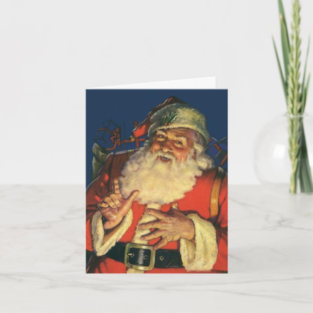 Vintage Christmas Thank You Card (Front)