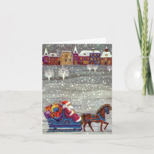 Vintage Christmas Thank You Card