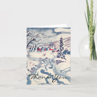 Vintage Christmas Thank You Card