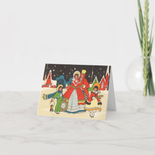 Vintage Christmas Thank You Card