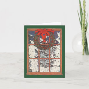 Vintage Christmas Thank You Card