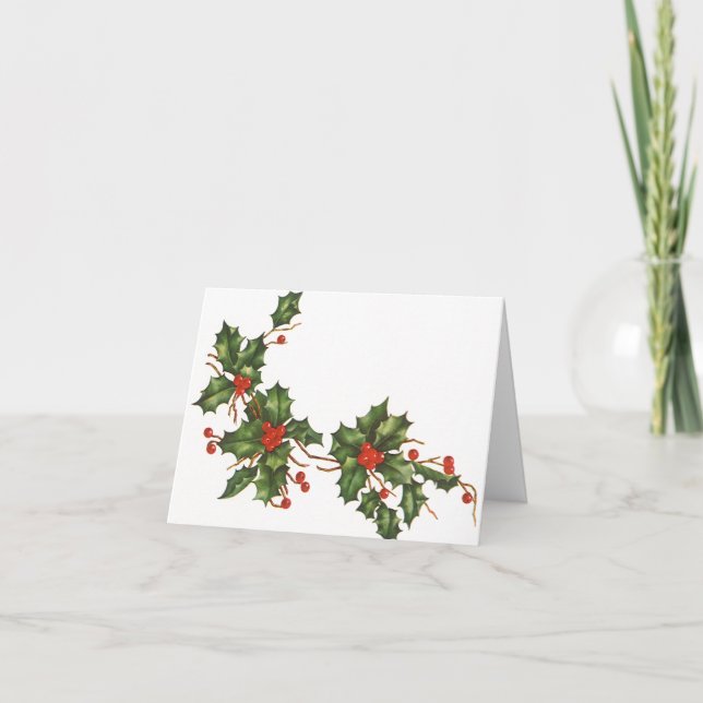 Vintage Christmas Thank You Card (Front)