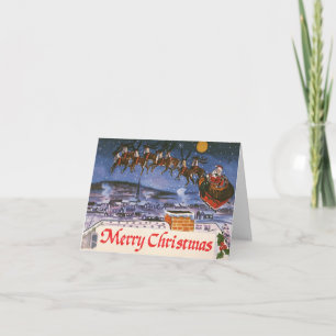 Vintage Christmas Thank You Card